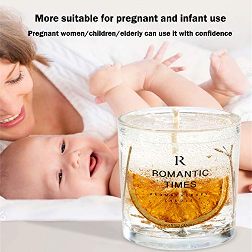 Vela Perfumada De Aceite Esencial De Frutas Y Flores, Vela De Decoración De Festival De Lámina De Oro Transparente, Velas De Aromaterapia Sin Humo para El Hogar,A