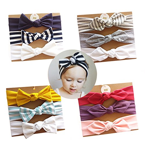 Vellette Diademas Venda De Pelo Bebé Turbante Elástico Banda Infantil Accesorio Para El Pelo 3PCS