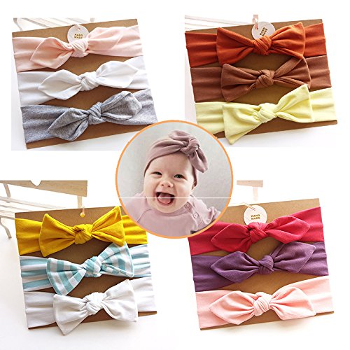 Vellette Diademas Venda De Pelo Bebé Turbante Elástico Banda Infantil Accesorio Para El Pelo 3PCS