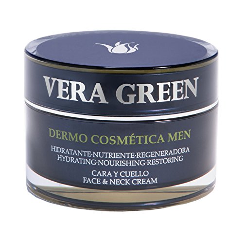 Vera Green Cosmética Hombre - Crema de Aloe Vera Facial de Día y Noche - Crema Hidratante Bio Ecológica Natural100% Natural - 50ml.