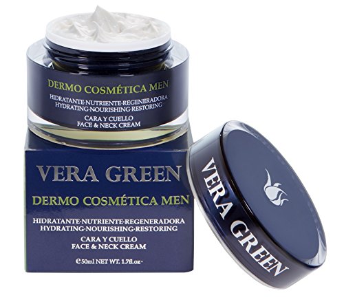 Vera Green Cosmética Hombre - Crema de Aloe Vera Facial de Día y Noche - Crema Hidratante Bio Ecológica Natural100% Natural - 50ml.
