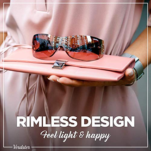 Verdster Gafas de Sol para Mujer Cosmo – Gafas de Sol Grandes para Mujer de Visera con Escudo - Montura Grandes Envolvente con Protección UV