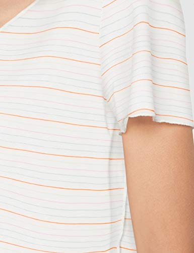 Vero Moda Vmsanne Lua T-Shirt Box Camiseta, Multicolor (Pristine Stripes: Multi Stripe), 36 (Talla del Fabricante: X-Small) para Mujer