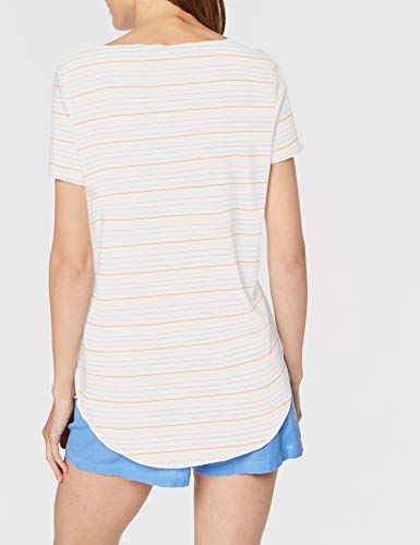 Vero Moda Vmsanne Lua T-Shirt Box Camiseta, Multicolor (Pristine Stripes: Multi Stripe), 36 (Talla del Fabricante: X-Small) para Mujer