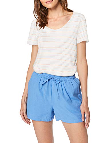 Vero Moda Vmsanne Lua T-Shirt Box Camiseta, Multicolor (Pristine Stripes: Multi Stripe), 36 (Talla del Fabricante: X-Small) para Mujer