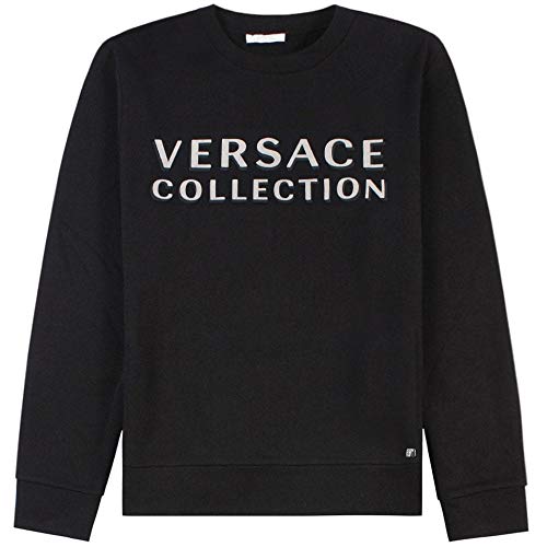 Versace Collection Impresión con el Logotipo Sweatshirt Black Large