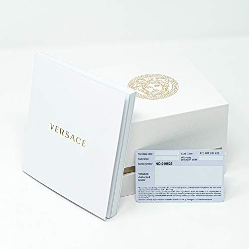 Versace Greca - Reloj de pulsera de acero inoxidable para hombre con logotipo VEVI00720