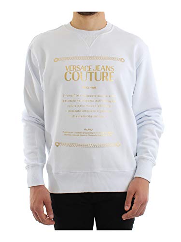 VERSACE JEANS COUTURE Placa de Logotipo Sweatshirt White Large