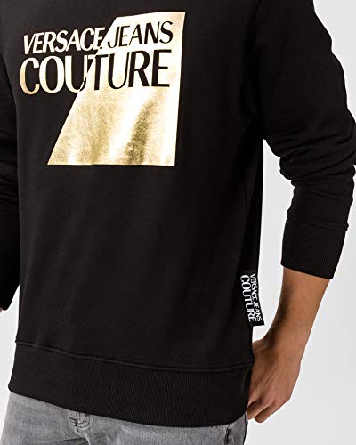 VERSACE JEANS COUTURE Sudadera de Hombre con Logotipo Dorado (M)
