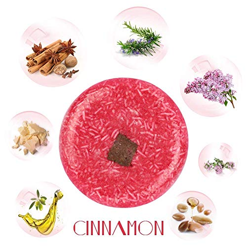 VERT Champú Sólido 2 PACK, Jabones de Champús y Acondicionadores Cabello Graso, Cuidado del pelo y del cuero cabelludo Organico Vegan Champú Natural Solido para Hombres Mujer (Canela & Jengibre)