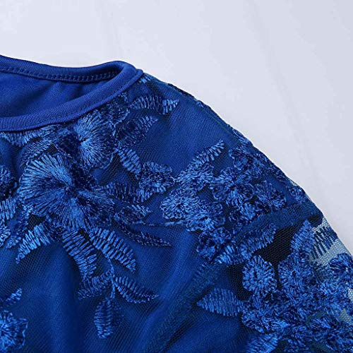 Vestidos para Mujer,Encaje Slim Fit Fiesta Vestido Talla Grande Verano Casual Vestidos Cortos Patchwork Vestidos Vestido de Noche vpass