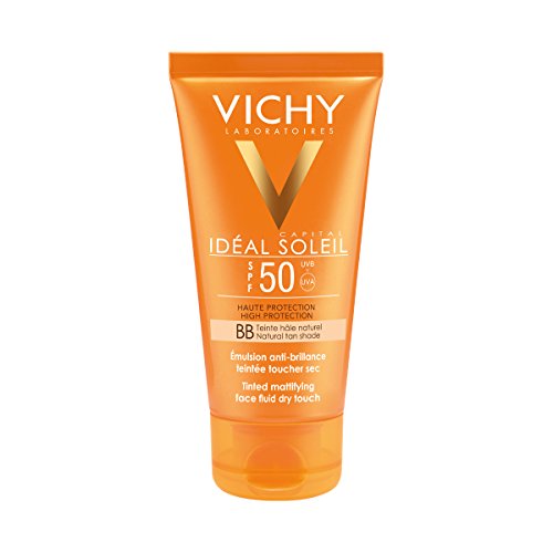 Vichy Ideal Soleil Protector Solar BB Toque Seco Fluido con Color FPS 50, 50 ml