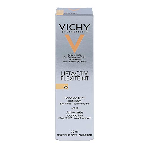 Vichy Liftactiv FlexiTeint Fondo maquillaje antiarrugas, SPF 20, Tono 25, 30 ml
