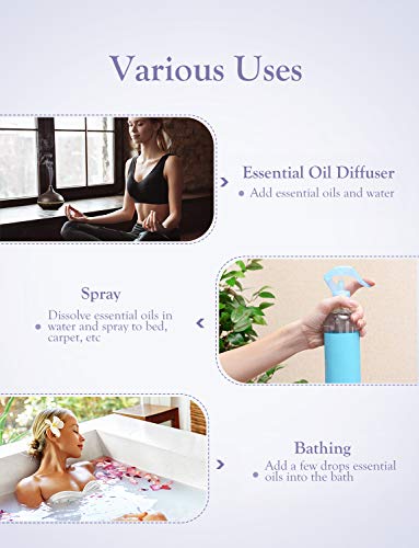 VicTsing Set de Regalo Essential Aceite (8 x 10 ml), Aceites 100% Puros para Difusores de Aceite: Lavanda, Limoncillo, Arbol de Té, Naranja Dulce, Eucalipto, Menta, Romero, Incienso