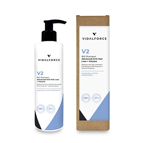 VidalForce, Champu V2 BIO Anti-caida Natural Certificado | Caída Avanzada | + Volumen Instantaneo