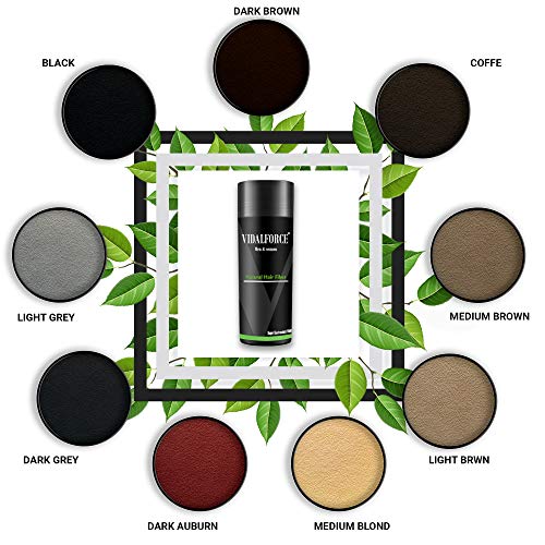 VidalForce, |Fibras Capilares 100% de origen Vegetal | Castaño Oscuro (27,5 gr)