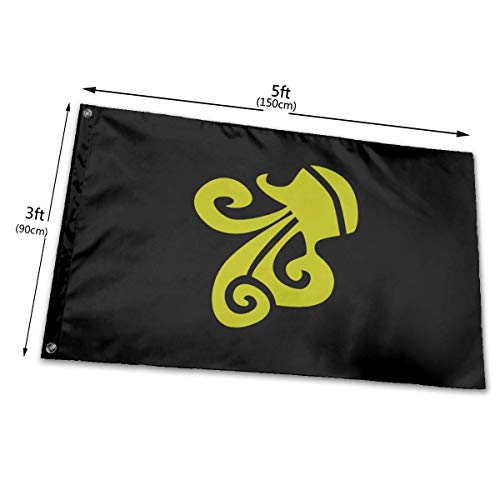 Viplili Aquarius Zodiac Sign Bandera del jardín Banner Flag for Inside/Outside 3 X 5