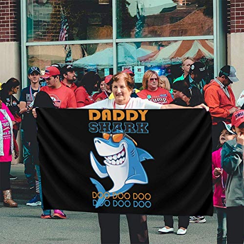 Viplili Banderas, ClassicDaddy Shark Garden Flag 3x5 Feet -Polyester Flags with Brass Grommets for Home House Outdoor Indoor Decor