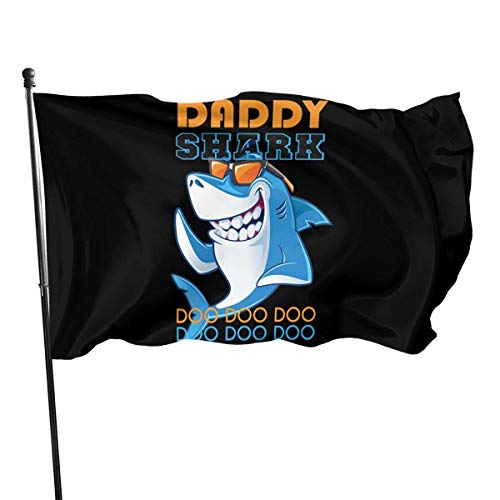 Viplili Banderas, ClassicDaddy Shark Garden Flag 3x5 Feet -Polyester Flags with Brass Grommets for Home House Outdoor Indoor Decor