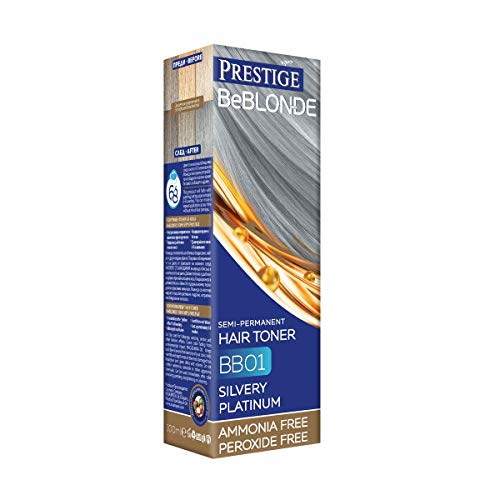 Vips Prestige - BeBlonde Tinte Semi Permanente Color Platino plateado BB01, Sin Amoniaco Sin Peroxide