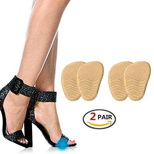 VITAL FOOT - Media Plantilla Gel Piel Zapatos Tacón Dolor Metatarso - 2 Pares