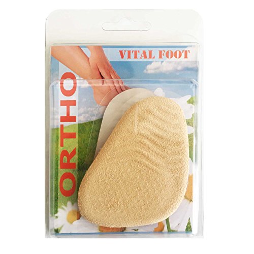VITAL FOOT - Media Plantilla Gel Piel Zapatos Tacón Dolor Metatarso - 2 Pares