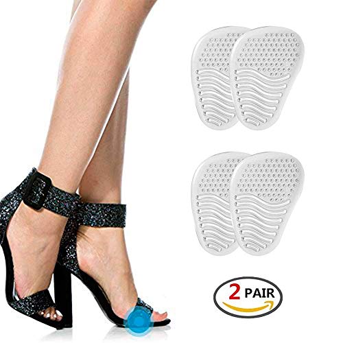 VITAL FOOT - Media Plantilla Gel Silicona Transparente Zapatos Tacón Dolor - 2 pares