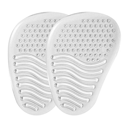 VITAL FOOT - Media Plantilla Gel Silicona Transparente Zapatos Tacón Dolor - 2 pares