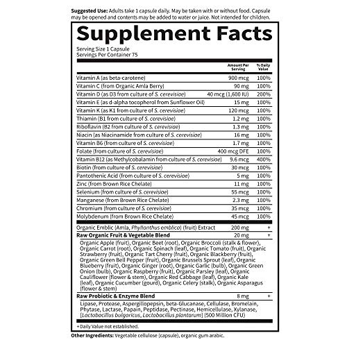 Vitamin Code Raw One for Men, Raw One for Men 75 Caps by Garden of Life