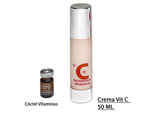 Vitamina C Crema 50ml ZERO PARABENOS . Antiedad y Antiarrugas. Regalo Vial Vitaminas.