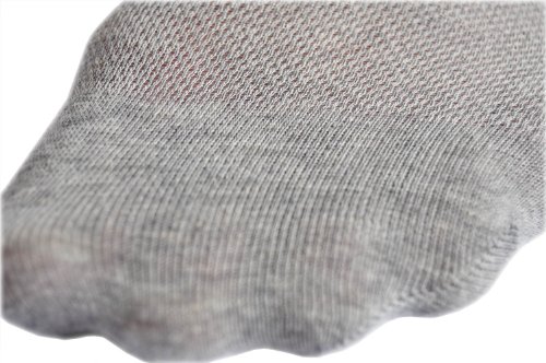 vitsocks Calcetines Verano LINO-Algodón Hombre (3 PARES) Muy Transpirables, gris, 44-46