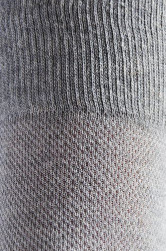 vitsocks Calcetines Verano LINO-Algodón Hombre (3 PARES) Muy Transpirables, gris, 44-46