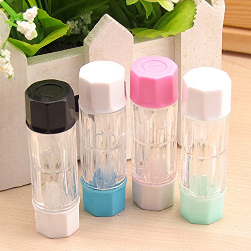 Vococal - 4 x Fundas de Lentes de Contacto de RGP Duro/Caja Protectora de Lentillas para Uso en el Hogar y el Viajes (4 Colores)