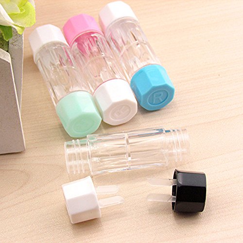 Vococal - 4 x Fundas de Lentes de Contacto de RGP Duro/Caja Protectora de Lentillas para Uso en el Hogar y el Viajes (4 Colores)