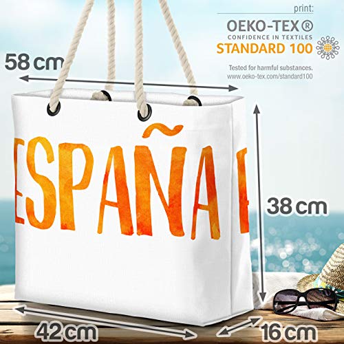 VOID España Bolsa de Playa 58x38x16cm 23L Shopper Bolsa de Viaje Compras Beach Bag Bolso