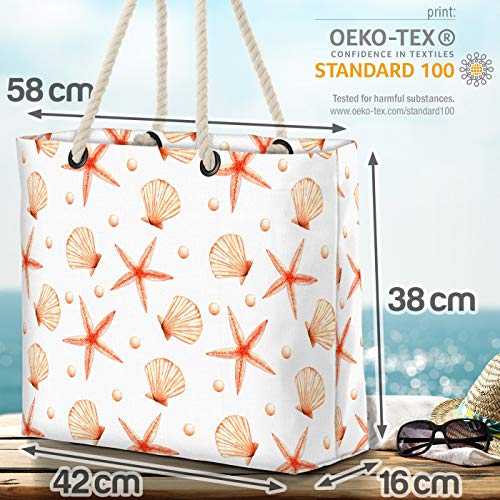 VOID Las Estrellas de mar Bolsa de Playa 58x38x16cm 23L Shopper Bolsa de Viaje Compras Beach Bag Bolso