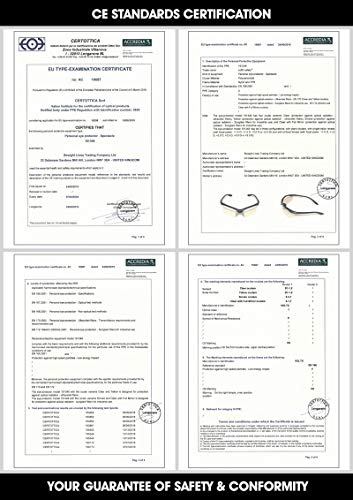 voltX 'CONSTRUCTOR' (AHUMADO/GRIS dioptría +2.5) Gafas de Seguridad de Lectura BIFOCALES que cumplen con la certificación CE EN166F / Gafas para Ciclismo incluye cuerda de seguridad + estuche de seguridad rígido con bisagras - Reading Safety Glasses