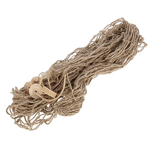 VORCOOL Decoración Decorativa de la Red de la Pesca de la Pared de la Pesca del Estilo Mediterráneo del 1x2m Que adorna