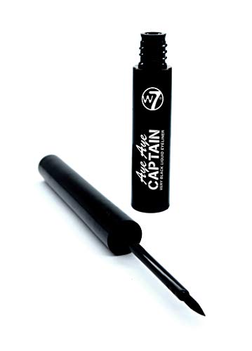 W7 | Liquid Eyeliner | Aye Aye Captain Liquid Eyeliner | Quick Drying Long Lasting Eyeliner Pen for All Eye Makeup Design | Black