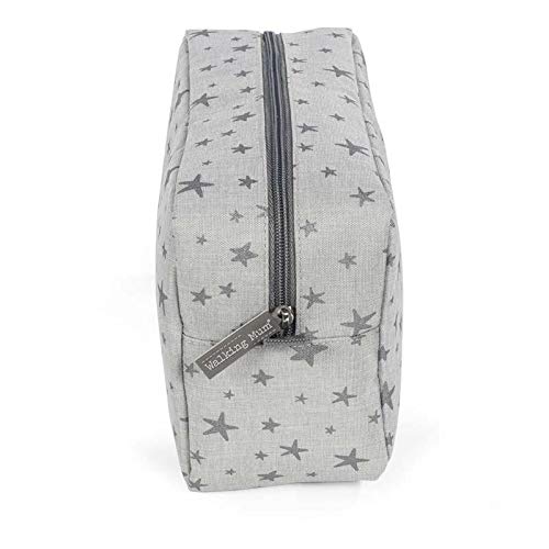 Walking Mum. Neceser de Bebé Inspiration. Bolso Organizador para Productos de Aseo e higiene del bebé. Tamaño Compacto para Llevar Dentro del Bolso Canastilla. Color Gris. Medidas 26 x 10 x 18 cm.