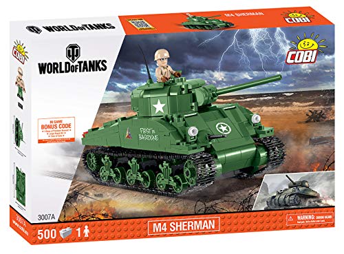 Wargaming - Sherman A1/Firefly, Tanque, Color Verde (COBI 3007)