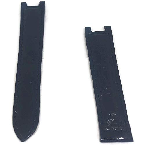 Watch Strap Made by W&CP to fit Cartier Pasha Watch Strap Black Genuine Crocodile 20mm