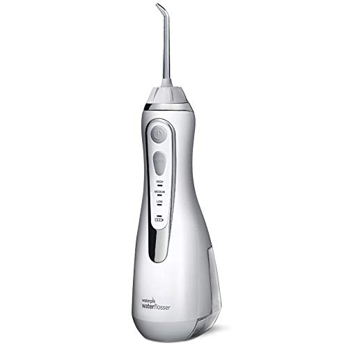 Waterpik WP-560EU Irrigador Bucal Recargable Irrigador Dental Portátil, Color Blanco