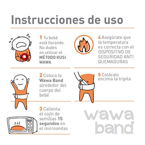 Wawa Band. Cinturón anticólicos 0-3 meses (gris)
