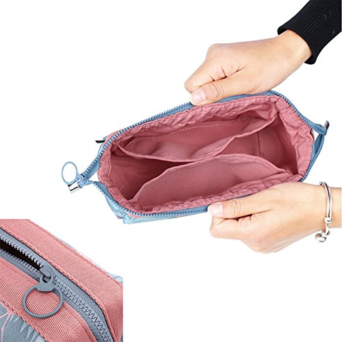 WayOuter Neceseres para Maquillaje Bolsa para cosméticos portátil y muy espaciosa, ideal para mujeres y niñas (flamenco)