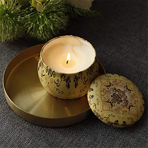 WEATLY Libre de humos y de hojalata perfumado dormitorio vela de aire limpio fumigado aceite esencial con el regalo de la mano novias regalo de cumpleaños (Size : E)