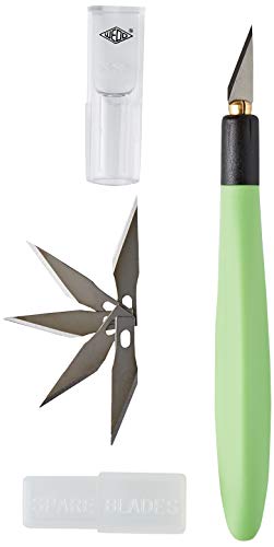 Wedo Comfortline - Cúter bisturí, verde manzana/negro