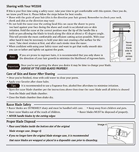 WEISHI Navajas Barberas Clásicas - Largo Manejar Maquinilla de afeitar apertura de mariposa tradicional de doble filo