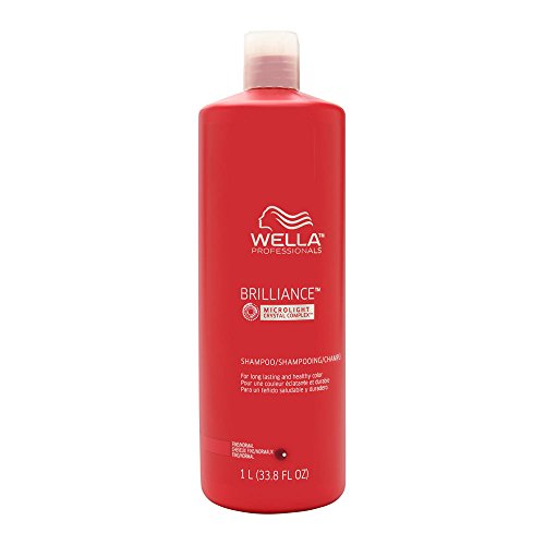 Wella Brilliance Shampoo Mujeres Profesional Champú 1000ml - Champues (Mujeres, Profesional, Champú, Cabello fino, Cabello normal, 1000 ml, Protección del color, Brillo)
