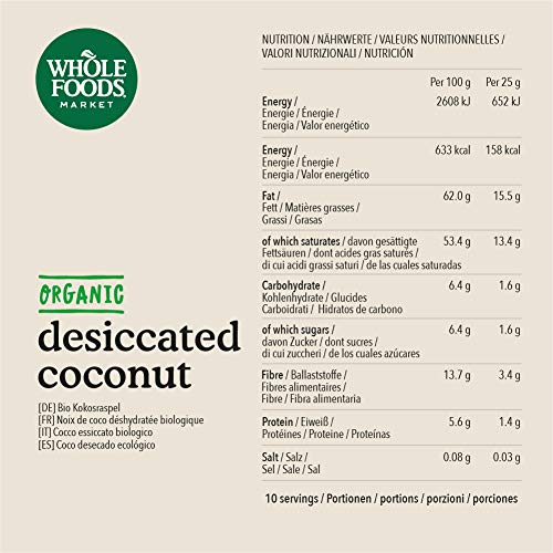 Whole Foods Market - Coco desecado ecológico, 250 g
